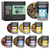 Tiesta Tea sampler front packaging showing variety and freshness benefit