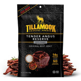 TILLAMOOK COUNTRY SMOKER front pouch showing packaging and resealable benefit
