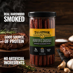 Tillamook Country Smoker close-up of sausage texture highlighting smoky flavor