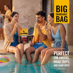 Tillamook Country Smoker in hand showing pack size and portability