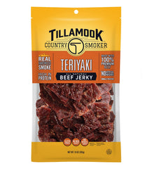 Tillamook Country Smoker front packaging showing teriyaki flavor and convenience