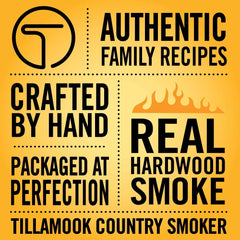 Tillamook Country Smoker 12-count tray opened with slabs visible, offering convenient grab-and-go protein