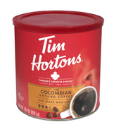 Tim Hortons front can showing label and 30 oz size, highlighting freshness preservation