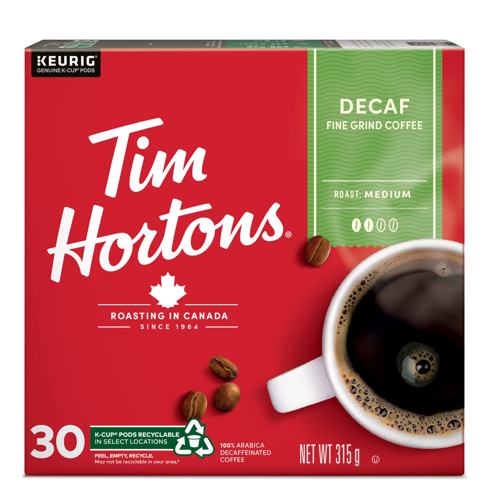 Tim Hortons box front packaging showing 30-count and product branding, convenient storage benefit