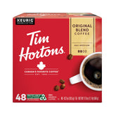 Tim Hortons front packaging showing 48-count K-Cup pods and clear branding for convenience