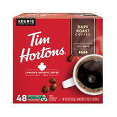 Tim Hortons front pack of 48 KCUPs showing quantity and convenience