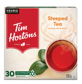 Tim Hortons front packaging showing 30 K-Cup pods and brand recognition benefit