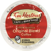 Tim Hortons box front showing 80-count pods and clear labeling for easy stocking