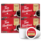tim hortons front box showing 96-count pods and brand visibility, predictable pantry supply