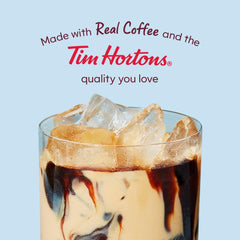 Tim Hortons syrup pouring close-up demonstrating smooth texture and fast mixing