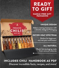 Timber Taste open box overview with ten chili flake jars for easy tasting selection