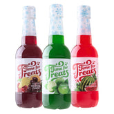 TIME FOR TREATS front packaging showing three flavor bottles and easy identification benefit