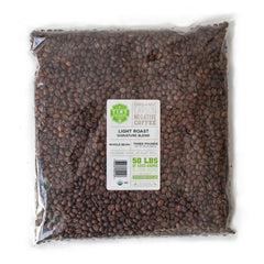Tiny Footprint Coffee front-of-bag showing organic label and brand benefit