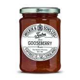 Tiptree green gooseberry jar front view showing label and 12 oz size for dependable flavor