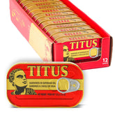 TITUS front can packing shows label and clear product identity for quick selection