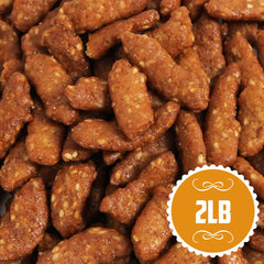 TIVOZY close-up of sesame stick texture highlighting crunchy benefit