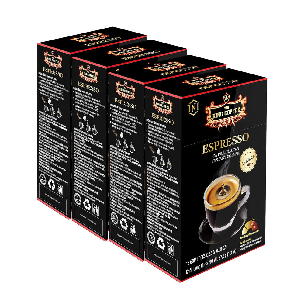 TNI King Coffee front packaging showing box and brand, highlights convenience