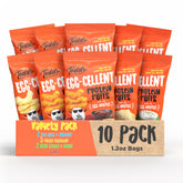 Todd's Better Snacks front packaging showing variety pack and nutritional callouts