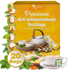 TOG999 front packaging showing 20 tea bags and natural branding, conveys freshness