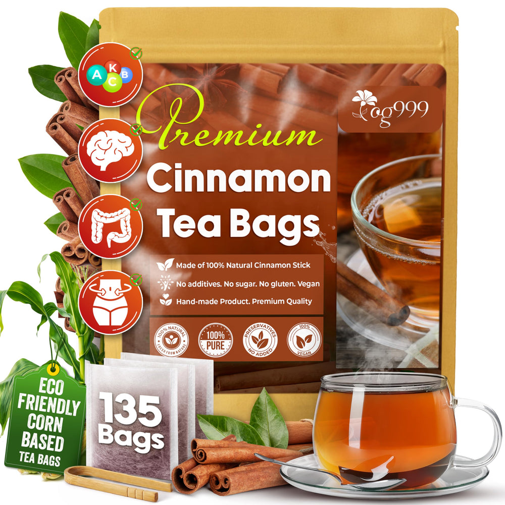 TOG999 front packaging showing 135 tea bags and product name benefit clarity
