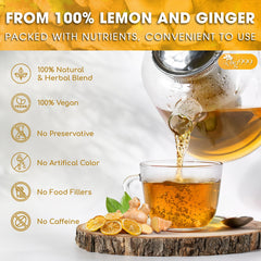 TOG999 loose lemon peel and ginger displaying natural ingredients