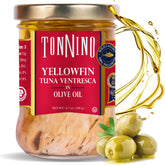 Tonnino front packaging showing jar and brand, highlights gourmet appeal