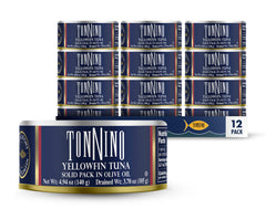 Tonnino front packaging showing label and can benefits