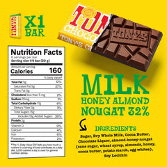 Tony's Chocolonely unwrapped bar close-up showing smooth texture and enjoyment