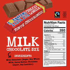 Tony's Chocolonely close-up of milk chocolate texture highlighting creamy taste