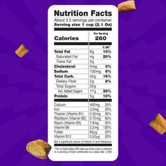 TOOPS open box with cereal pouring out, convenient grab-and-go benefit