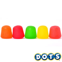 Tootsie Roll DOTS stacked boxes demonstrating bulk pack convenience and storage