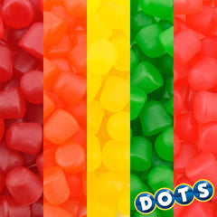 Tootsie Roll DOTS in a holiday favor bag ready for parties and seasonal sharing