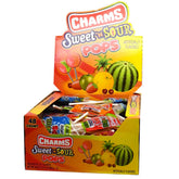 Tootsie Roll box front view showing 48-count and colorful packaging benefits sharing