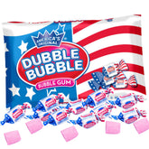 Tootsie Roll Dubble Bubble front packaging showing patriotic flag design and 11.5-ounce bag for easy event distribution