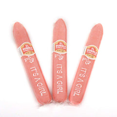 Tootsie Roll close-up of single Dubble Bubble cigar showing texture and chewability benefit
