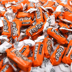 Tootsie Roll close-up of mango chew texture and vivid orange color benefit