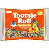 Tootsie Roll front of bag showing mega mix branding and flavor list, clear for event planning