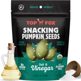 TOP FOX front packaging showing salt and vinegar flavor, portable benefit