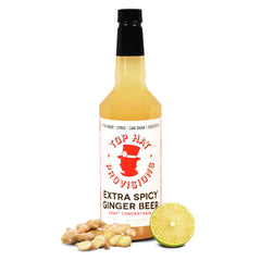 Top Hat Provisions front label showing bold spicy ginger syrup benefits
