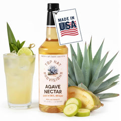 Top Hat Provisions front bottle shot showing organic agave nectar and value