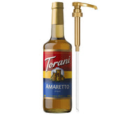 Torani amaretto front label showing brand and product clarity benefit