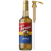 Torani apple syrup front label showing bottle and flavor benefits