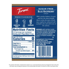 Torani syrup pouring into glass to show mixing clarity and vivid color