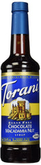 Torani bottle front packaging showing label and 750 ml size for easy identification