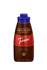 Torani bottle front packaging showing label and 64 ounce size for reliable bulk use