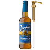 Torani sugar-free hazelnut front bottle showing brand and size benefit of clear labeling