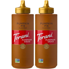 Torani Puremade front packaging showing label and two bottles, clear brand visibility and supply benefit