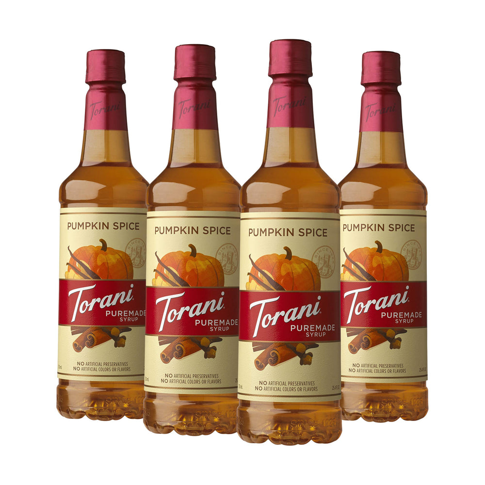 Torani Puremade bottle front packaging showing label and size for clear identification and trust