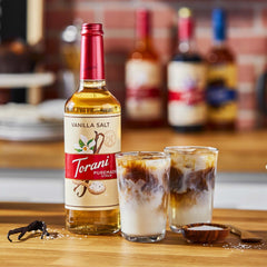 Torani syrup pouring to show texture and ease of dosing benefits