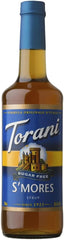Torani sugar free s'mores front packaging shows bottle and label benefits